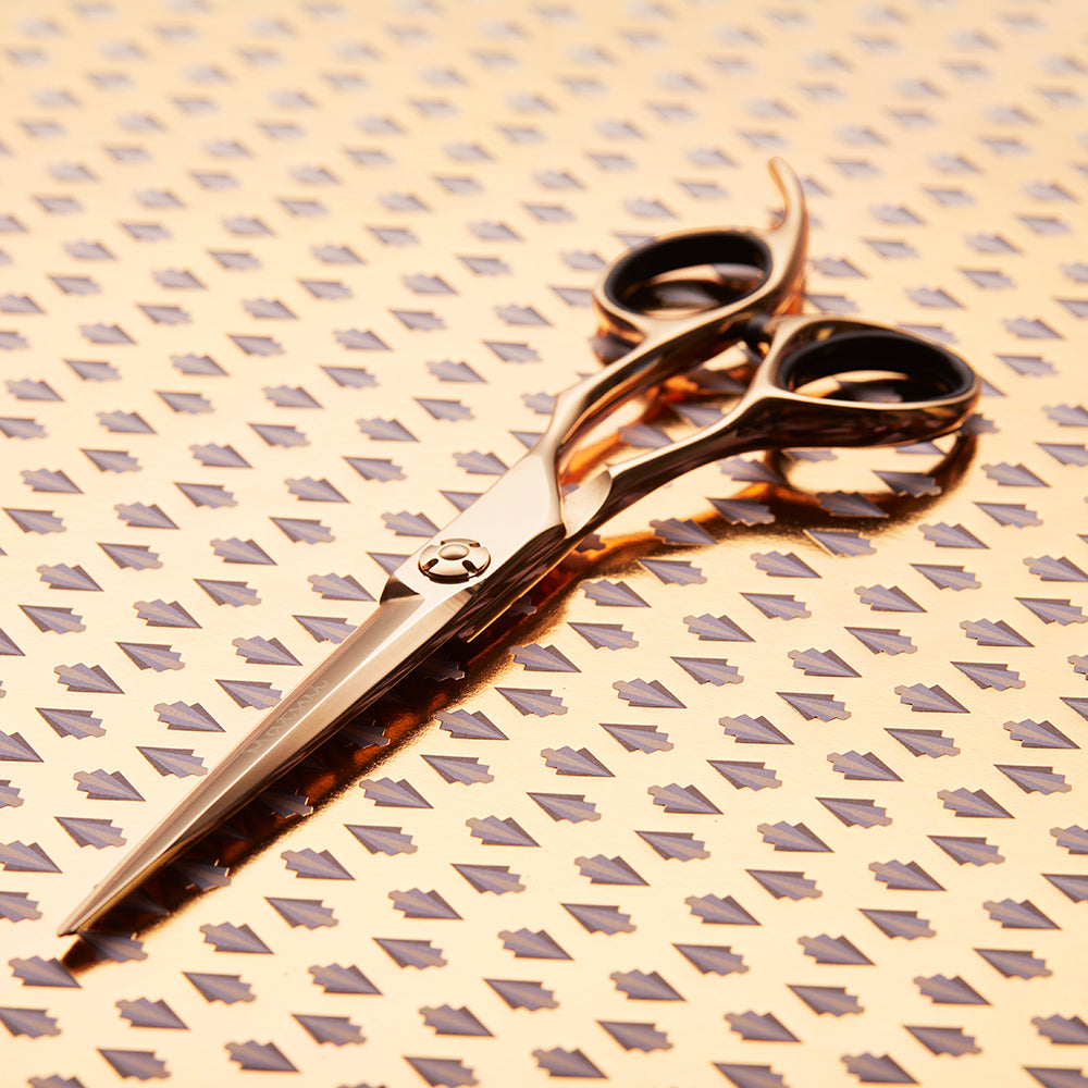 Hairdressing Scissors <strong>Matsui Rose Gold Aichei Mountain</strong> Offset (1407864406077)