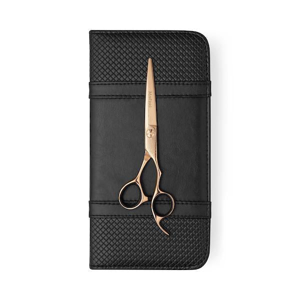 2026 Matsui Rose Gold Damascus Offset Hair Scissors