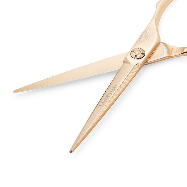 2026 Matsui Rose Gold Damascus Offset Hair Scissors