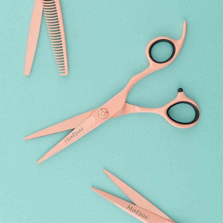 Matsui Pastel Peach Cutting Scissor (6659157753939)